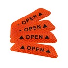 Светоотражающая наклейка "Open", 9,5×2,5 см, оранжевый, набор 4 шт - Фото 1