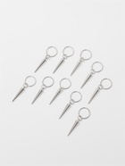 Пирсинг для волос «Клин», 4.1×1.3 см, 10 шт., серебристый - Фото 1