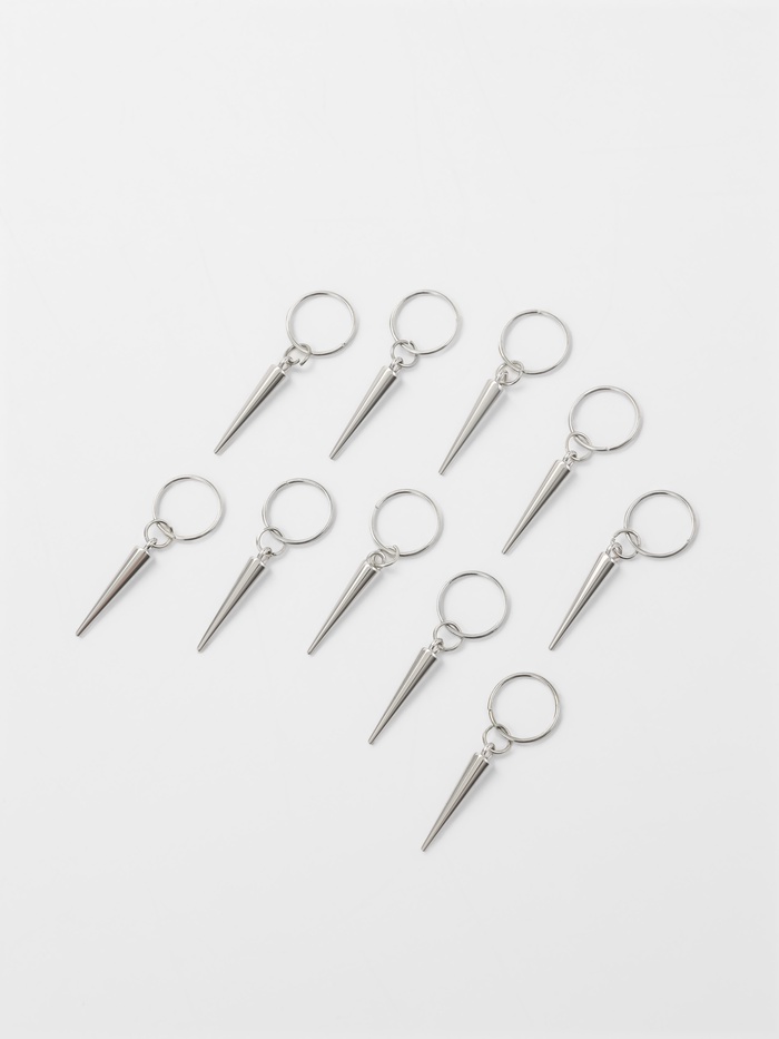 Пирсинг для волос «Клин», 4.1×1.3 см, 10 шт., серебристый - Фото 1