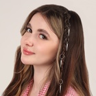 Пирсинг для волос «Клин», 4.1×1.3 см, 10 шт., серебристый - Фото 7