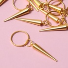 Пирсинг для волос «Клин», 4.1×1 см, 10 шт., цвет золотистый - Фото 3