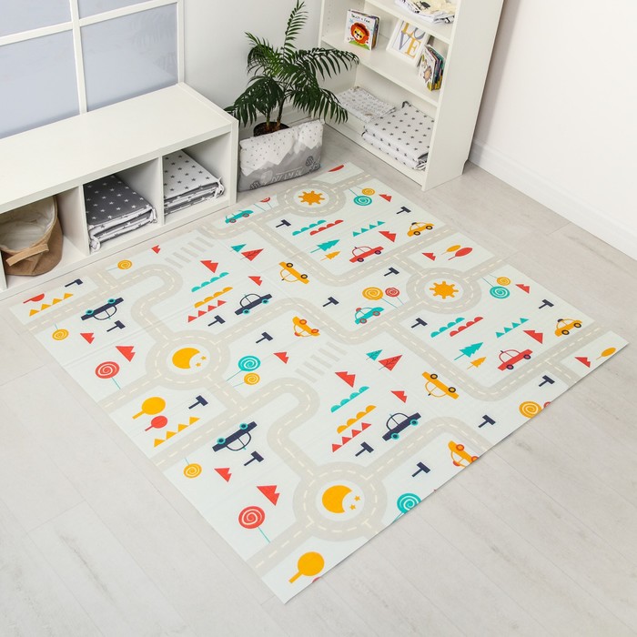 Коврик складной с рисунком «Дороги. Сказочный лес», двусторонний, размер 180х160 см 52196