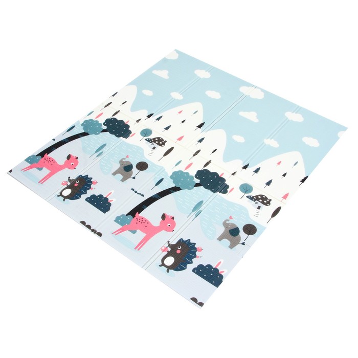 Коврик складной с рисунком «Дороги. Сказочный лес», двусторонний, размер 180х160 см 52196