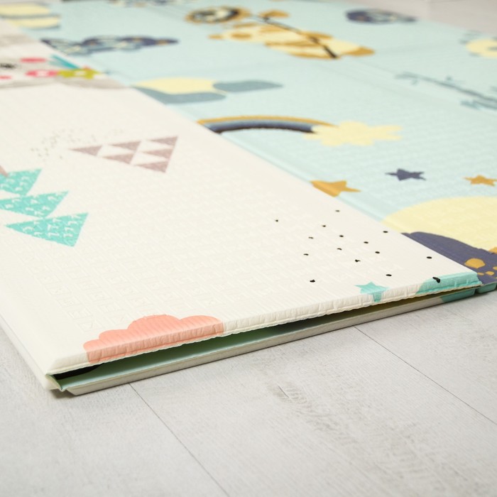 Коврик складной с рисунком «Панды, Утро в лесу», двусторонний, размер 180х160 см 52197