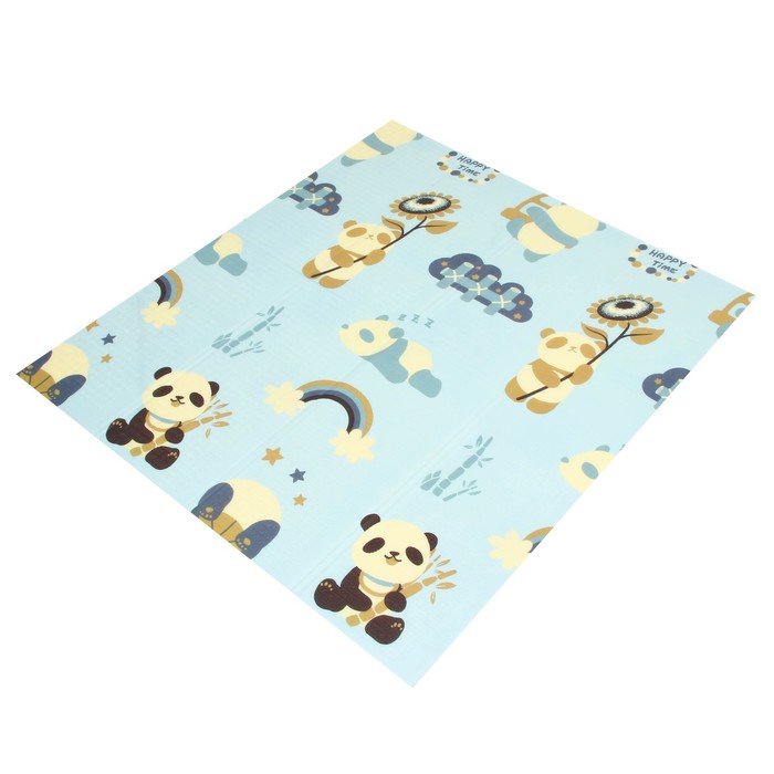 Коврик складной с рисунком «Панды, Утро в лесу», двусторонний, размер 180х160 см 52197