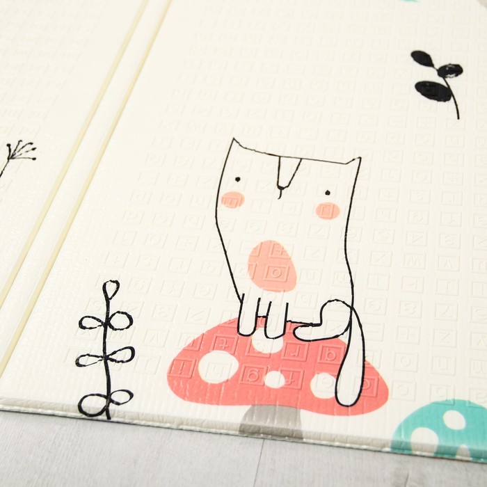 Коврик складной с рисунком «Панды, Утро в лесу», двусторонний, размер 180х160 см 52197