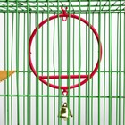 Качели для птиц круглые d 11,5 см, с колокольчиком, рубиновые - фото 35639717