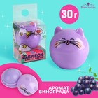 Блеск детский для губ «Чудо», фиолетовый котик, аромат виноград - фото 108549558