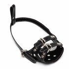 Намордник из прессованной кожи регулируемый, №1, ДН 4.5 см, ОМ 13-20 см, чёрный - Фото 4