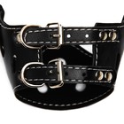 Намордник из прессованной кожи регулируемый, №1, ДН 4.5 см, ОМ 13-20 см, чёрный - Фото 6