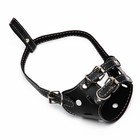 Намордник из прессованной кожи регулируемый, №2, ДН 5 см, ОМ 15-22 см, чёрный - Фото 4