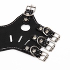 Намордник из прессованной кожи регулируемый, 3 (длина по носу 6.8 см, обхват морды 21-28 см), чёрный - Фото 11