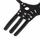 Намордник из прессованной кожи регулируемый, 3 (длина по носу 6.8 см, обхват морды 21-28 см), чёрный - Фото 9