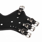 Намордник из прессованной кожи регулируемый, 4 (длина по носу 8.8 см, обхват морды 29-35 см), чёрный - Фото 11