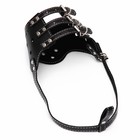 Намордник из прессованной кожи регулируемый, 4 (длина по носу 8.8 см, обхват морды 29-35 см), чёрный - Фото 5