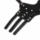 Намордник из прессованной кожи регулируемый, 4 (длина по носу 8.8 см, обхват морды 29-35 см), чёрный - Фото 9