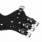 Намордник из прессованной кожи регулируемый, 4 (длина по носу 8.8 см, обхват морды 29-35 см), чёрный - Фото 10