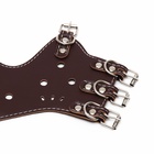 Намордник, №4, ДН 8.8 см, ОМ 29-35 см, регулируемый, пресованная кожа, коричневый - Фото 11