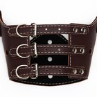 Намордник, №4, ДН 8.8 см, ОМ 29-35 см, регулируемый, пресованная кожа, коричневый - Фото 6