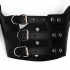 Намордник из прессованной кожи регулируемый, №5, ДН 9,3 см, ОМ 32-40 см, чёрный - Фото 7