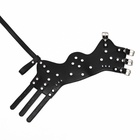 Намордник из прессованной кожи регулируемый, №5, ДН 9,3 см, ОМ 32-40 см, чёрный - Фото 9