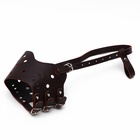 Намордник из прессованной кожи регулируемый, №5, ДН 9,3 см, ОМ 32-40 см, коричневый - Фото 3