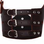 Намордник из прессованной кожи регулируемый, №5, ДН 9,3 см, ОМ 32-40 см, коричневый - Фото 7