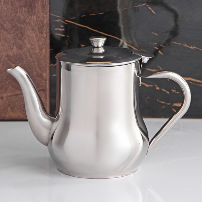 Чайник заварочный из нержавеющей стали «Султан», 1,2 л, 201 сталь, цвет хромированный