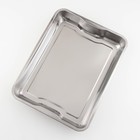 Поднос из нержавеющей стали, 44×34,5×6,8 см, 430 сталь, цвет серебряный - фото 38932926