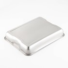 Поднос из нержавеющей стали, 44×34,5×6,8 см, 430 сталь, цвет серебряный - фото 38932927