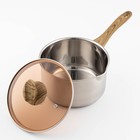 Ковш из нержавеющей стали для молока, d=17,5, с крышкой, пластиковая ручка, 304 сталь, толщина 0.5 мм, индукция 7355676 Ковш из нержавеющей стали для молока, d=17,5, с крышкой, пластиковая ручка, 304 сталь, толщина 0.5 мм, индукция 7355676