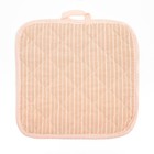 Кухонный набор «Полосы» фартук 60×70 см, прихватка 20×20 см, варежка 12×15 см, цвет бежевый, 50%п/э, 50%хл - фото 21432325