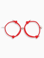 Браслеты парные «Неразлучники» на магнитах, замок с ключиком, красные, d=7 см - Фото 1