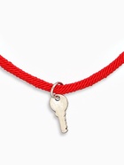 Браслеты "Неразлучники" на магнитах, замок с ключиком, цвет красный в серебре - фото 809298420