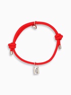 Браслеты "Неразлучники" на магнитах, замок с ключиком, цвет красный в серебре - фото 809298417