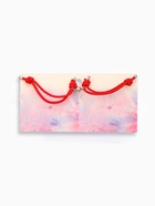 Браслеты "Неразлучники" на магнитах, замок с ключиком, цвет красный в серебре - фото 809298422