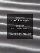 Плед флисовый «Экономь и Я», 150×180 см, плотность 160 г/м², светло-серый - Фото 2
