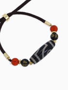 Браслет-оберег «Бусина Дзи» на шнурке, овал, цветной, d=7 см - Фото 2