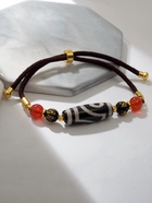 Браслет-оберег «Бусина Дзи» на шнурке, овал, цветной, d=7 см - Фото 8