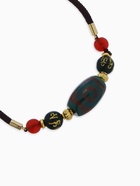 Браслет-оберег «Бусина Дзи» на шнурке, овал, цветной, d=7 см - Фото 2