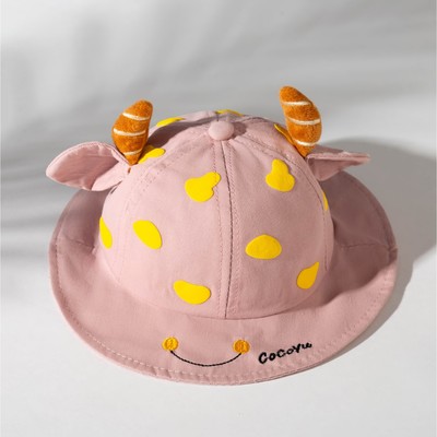 Панама для девочки MINAKU «Коровка», размер 50, розовая