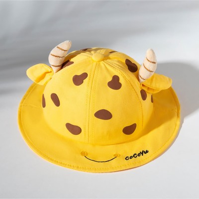 Панама для девочки MINAKU «Коровка», размер 50, жёлтая