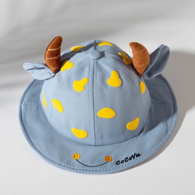 Панама для девочки MINAKU «Коровка», размер 50, голубая