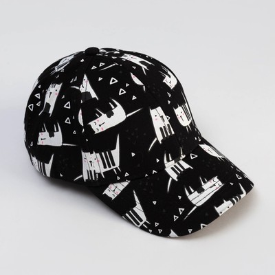 Кепка детская MINAKU «Коты», чёрная, размер 50