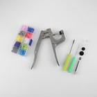 Набор для установки пластиковых кнопок: кнопки, d=12 мм, 50 шт., щипцы, шило, отвёртка, в органайзере - Фото 2