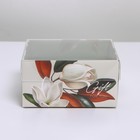 Коробка для кондитерских изделий с PVC крышкой «Цветы», 11.5 х 11.5 х 6 см - Фото 2
