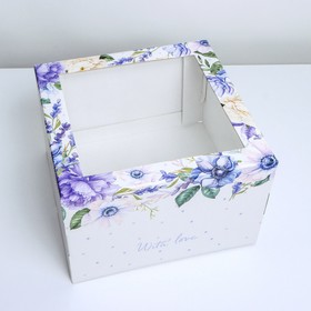 Коробка для торта «With love», 29 х 29 х 19 см