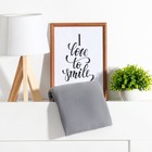 Плед «Экономь и Я», 75×100 см, пл. 160 г/м², 100% п/э, светло-серый - Фото 1