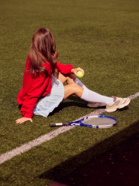 Свитшот женский MINAKU: Casual Collection, красный, размер 52