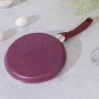 Сковорода блинная Trendy style, d=22 см, пластиковая ручка, антипригарное покрытие, цвет фиолетовый - Фото 3